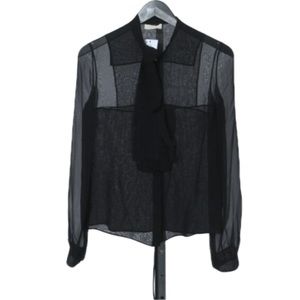 Valentino Ruffle Tie Blouse